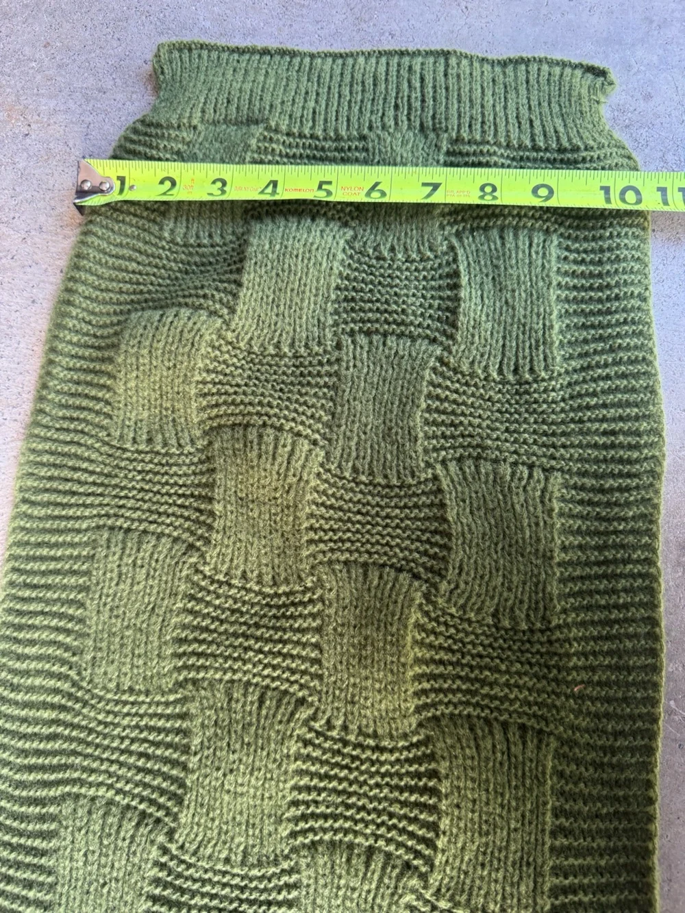 Olive Green Knit Scarf Winter Preppy Old Money Neutral